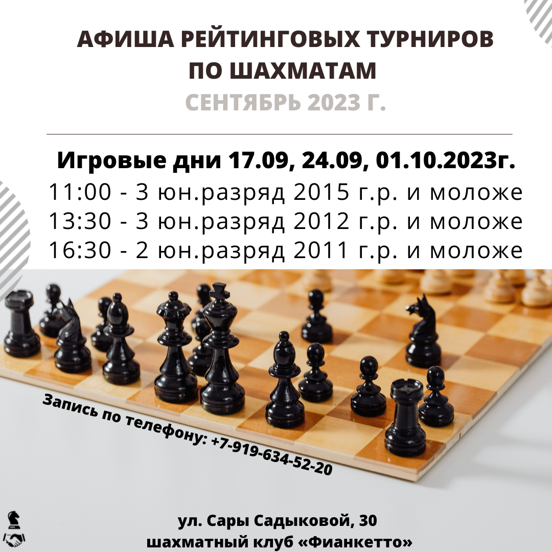 Календарь шахматных турниров 2023