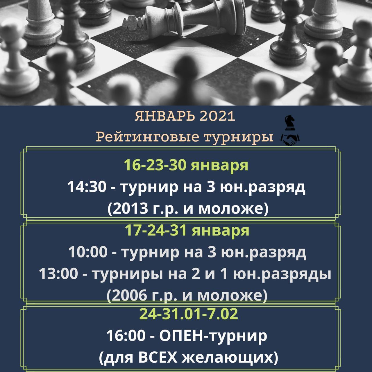 Приглашаем на квалификационные турниры по шахматам 2021